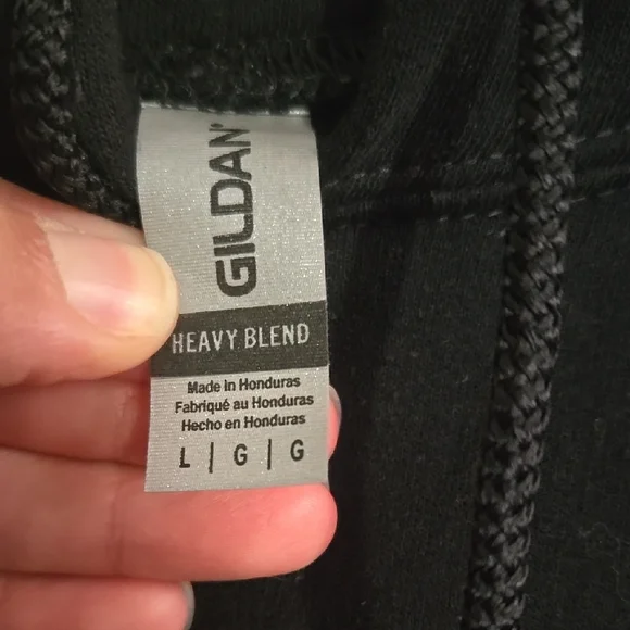 Gildan Heavy Blend Black Hoodie - Picture 6 of 6